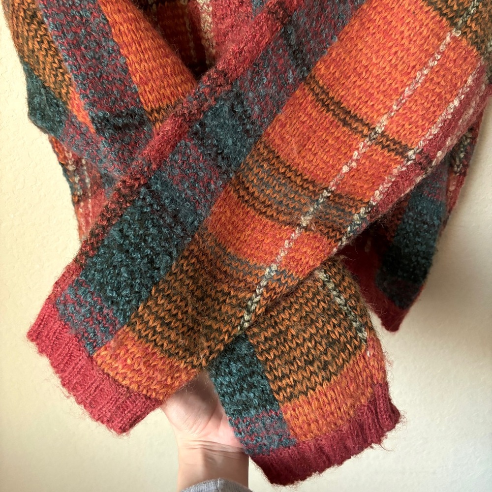 Vintage Multicolor Plaid Crew Neck Sweater - Picture 6 of 10